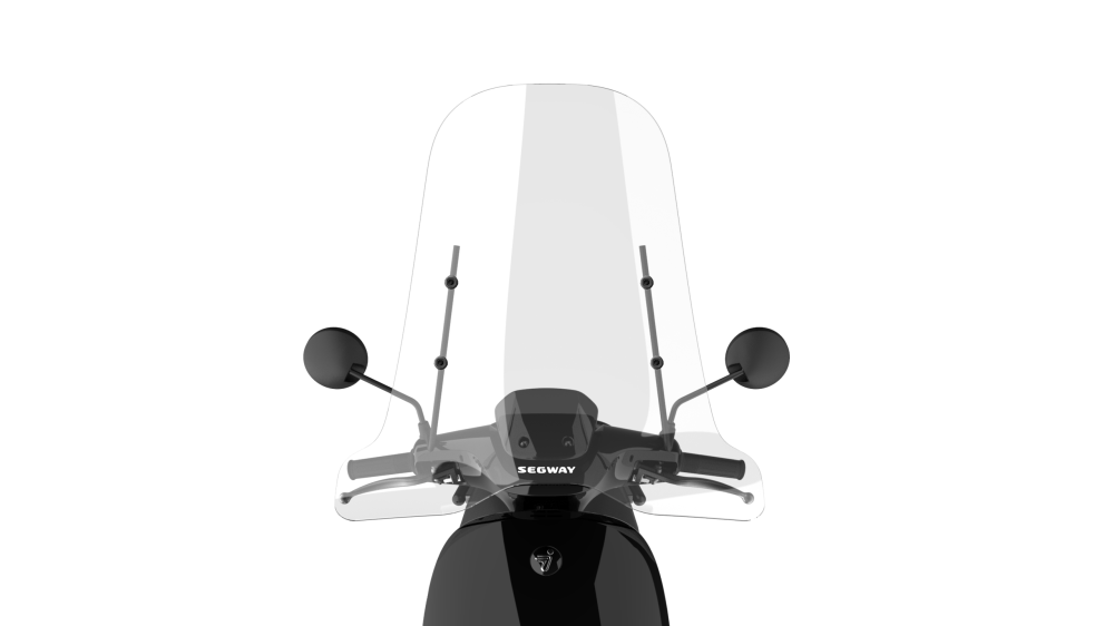 Windscherm met zwarte bevestigingsbeugel